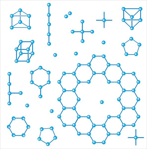 孤立在白色的烃分子