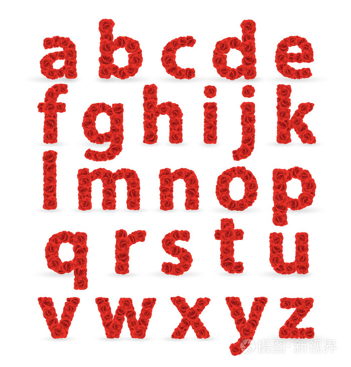 红玫瑰字体 abc 小写字母
