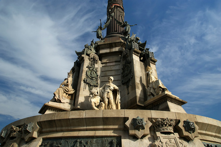 chistopher 在巴塞罗那，西班牙的哥伦布纪念碑