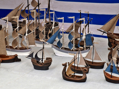 帆船大 小玩具模型集合