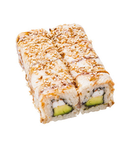 孤立在白色的寿司卷