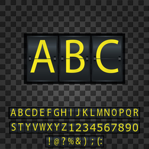 abc 字母金属的背景上