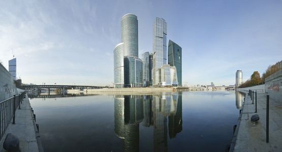 国际商务中心 城市，莫斯科，俄罗斯的全景