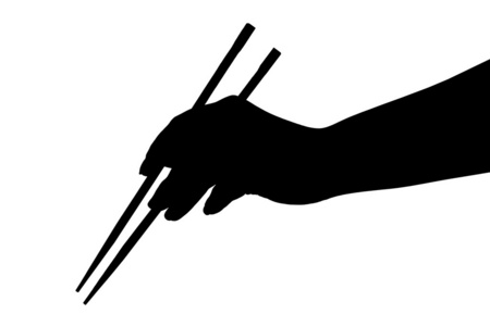 手用筷子