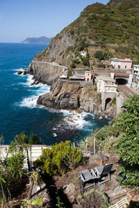 在五渔村，利古里亚 意大利美丽的海岸线