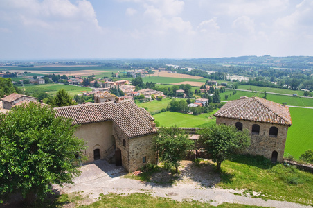 torrechiara 的城堡。艾米利亚罗马涅。意大利