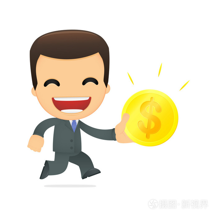 可爱的卡通老板