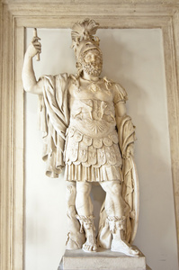 雕塑的罗马战士