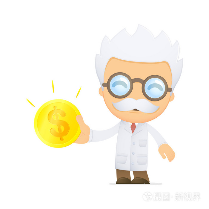 可爱的卡通科学家