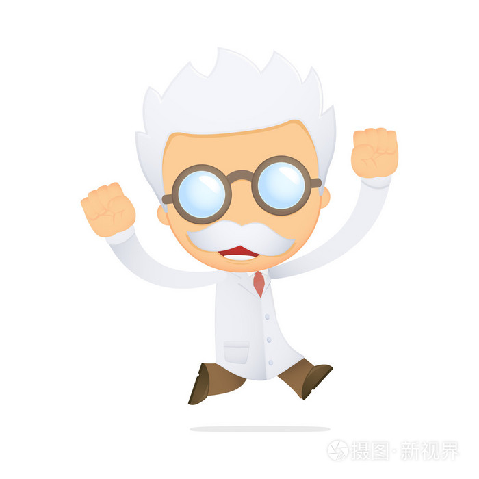 可爱的卡通科学家