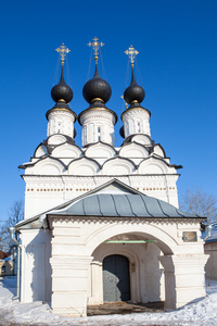 蓝蓝的天空 background.suzdal，俄罗斯反对大教堂