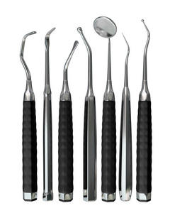 孤立的牙医工具 7