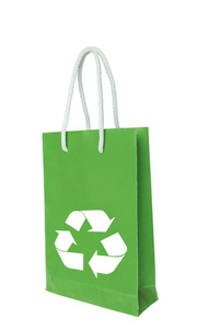 绿色回收纸质购物袋