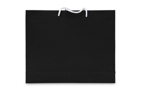 孤立的黑纸购物袋