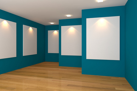画廊蓝色房间