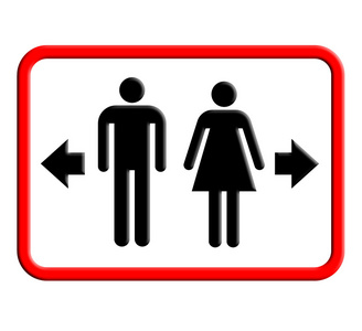 洗手间和厕所标志板的图标