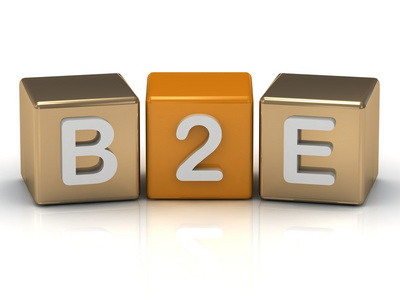 b2e 企业对员工上黄金和橙色的多维数据集的符号