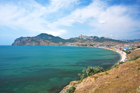 山与海的夏天风景