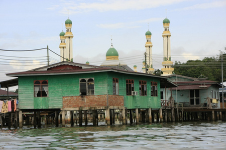 文莱斯里巴加湾，东南亚 kampong ayer