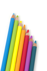 彩色铅笔的彩虹