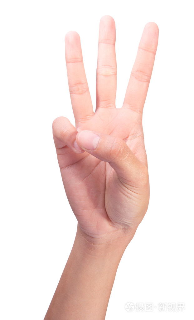 数字妇女右手手指数的图像(3)