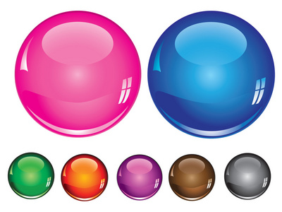 矢量按钮的集合中各种颜色