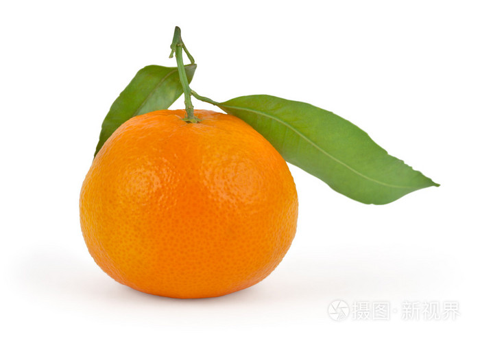 孤立与剪切路径在白色背景上的橘