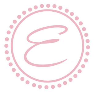 e 圆粉红字母会标