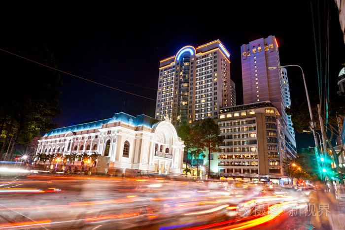 越南胡志明市的夜景