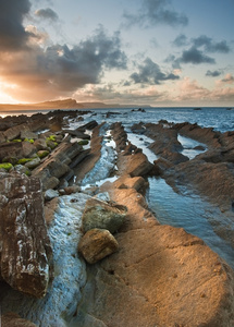 日出海洋景观 mupe 海湾侏罗纪海岸英格兰