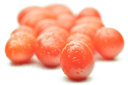 新鲜红樱桃西红柿