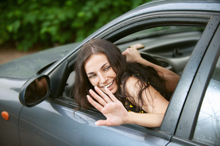 女人骑好车