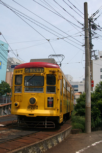 在长崎市电车 日本
