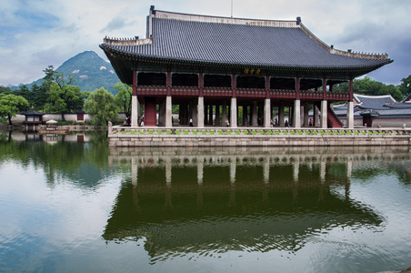 景福宫皇家宫殿建筑在首尔图片