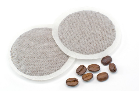 咖啡垫和豆