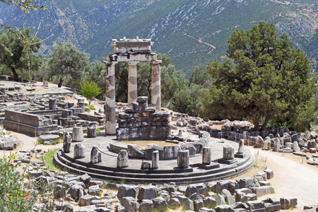 在希腊德尔斐神庙的雅典娜 pronoia
