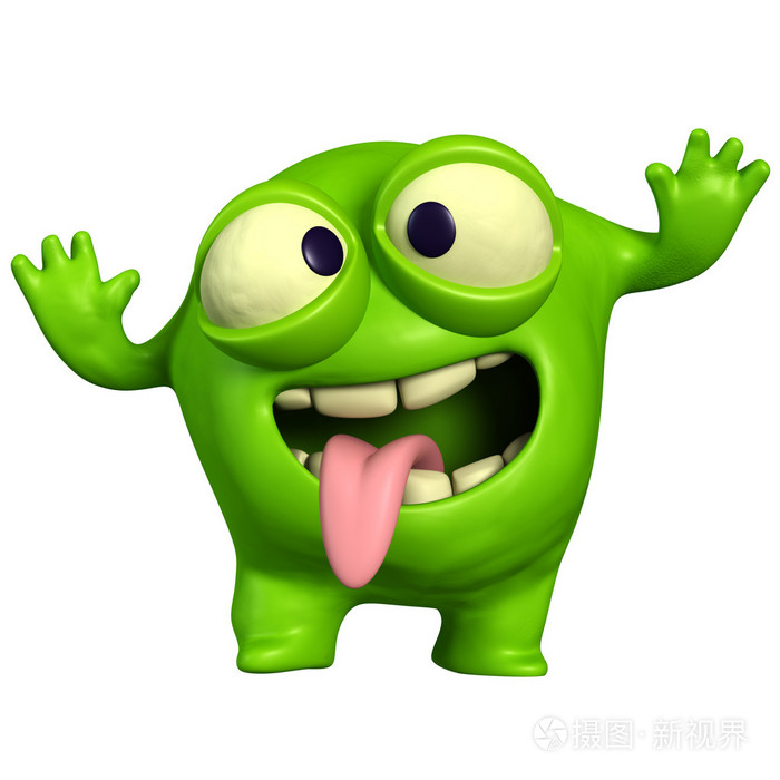 疯狂的绿色怪物