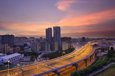 高架桥和城市