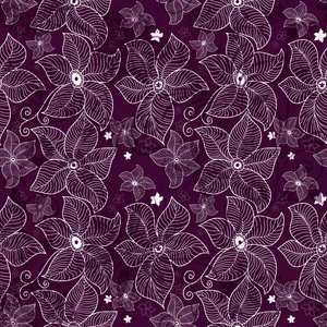无缝的紫罗兰色花边图案