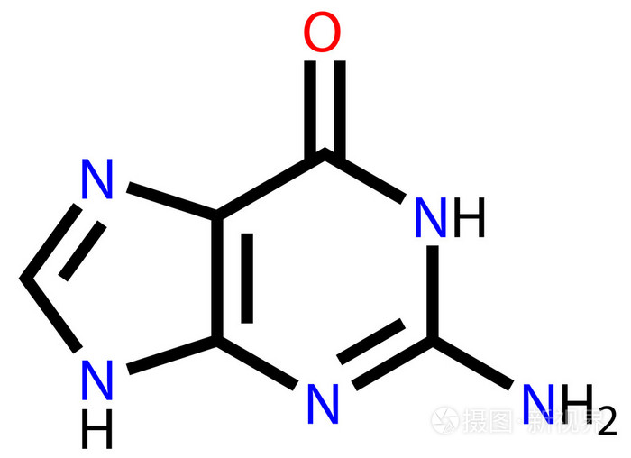 鸟嘌呤碱基结构式