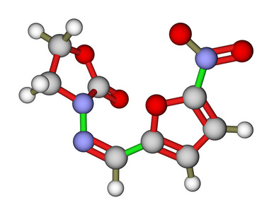 抗菌呋喃唑酮分子的结构