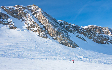 卡普伦，kitzsteinhorn 冰川的滑雪胜地。奥地利