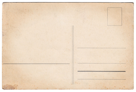 空白复古明信片背面