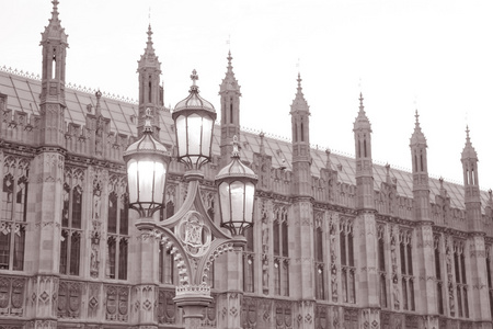议会在威斯敏斯特大教堂 院伦敦