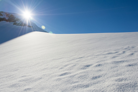 在南极洲未触动过阳光雪山