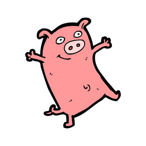快乐卡通跳舞猪