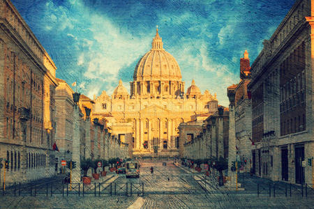 意大利罗马的圣彼得大教堂。