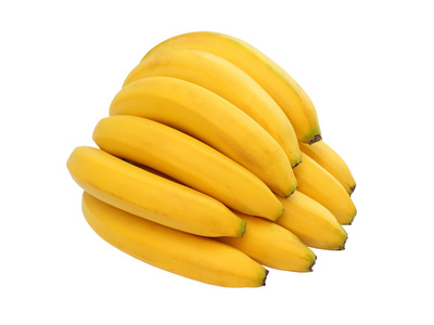 一堆香蕉孤立在白色背景上