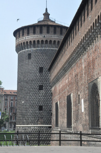 在米兰，意大利的斯福尔扎的城堡