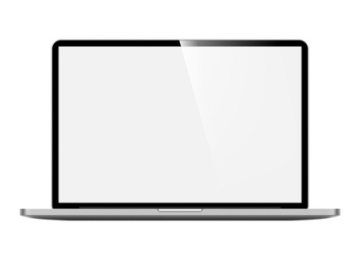 孤立在白色背景上的笔记本电脑